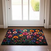 cheap Doormats-Wedding Oil Painting Flowers Doormat Non-Slip Oil Proof Rug Indoor Outdoor Mat Bedroom Decor Bathroom Mat Entrance Rug Door Mat