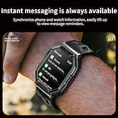 abordables Relojes inteligentes-LOKMAT OCEAN 3 PRO Reloj inteligente 2.1 pulgada Smartwatch Reloj elegante Bluetooth Podómetro Recordatorio de Llamadas Seguimiento de Actividad Compatible con Android iOS Mujer Hombre Larga espera