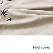economico Classico-Per uomo Camicia Camicia da spiaggia Albero di cocco Esterno Strada Cachi Colletto alla coreana Estate Primavera Abbigliamento Stampa