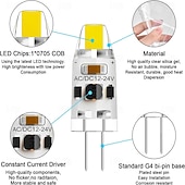 halpa Kaksikantaiset LED-lamput-g4 led polttimo t3 jc tyyppi bi-pin g4 alusta ac/dc12v kaapin alle valaisimiin kattovalaisimiin varaosat halogeenikruunu lamput rv veneet ulkomaisemavalaistus 5kpl/10kpl
