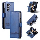 お買い得  サムスン用ケース-Samsung Galaxy Z Fold 6 Z Fold 5 Z Fold 4 Z Fold 3用の財布ケース、フルボディ保護キックスタンドカードスロット、レトロPC PUレザー