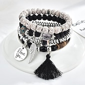 cheap Bracelets &amp; Bangles-Women&#039;s Bead Bracelet Fancy Fashion Animal Luxury Alloy Bracelet Jewelry Black / White / Red For Party Evening Gift Birthday