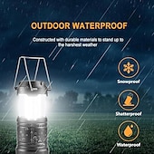 cheap Camping Lights &amp; Lanterns-Portable LED Camping COB Lamp Outdoor Portable Telescopic Flashlight Emergency Hook Horse Lamp Suitable for Hurricane, Emergency, Storm, Outages, Outdoor Collapsible Lanterns