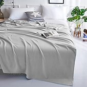 baratos Cobertores &amp; Mantas-Cobertor de resfriamento de fibra de bambu, capa macia para sofá, quarto, ar condicionado, verão, cobertor de respiração fresco