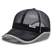 お買い得  メンズ ベースボールキャップ-男性用 ベースボールキャップ 日よけ帽 トラッカーハット メッシュキャップ ブラック ホワイト ポリエステル メッシュ ファッション カジュアル ストリート 日常 平織り 調整可能 サンスクリーン 高通気性