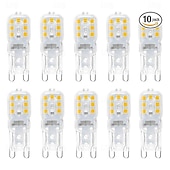 cheap LED Bi-pin Lights-10pcs Dimmable Super Bright G9 LED Light Bulb 3W 220V 2835 Lamp Cold White/Warm White Constant Power Light LED Lighting G9 Bulbs