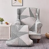 preiswerte Sesselabdeckung &amp; Armless Chair Cover-weicher, elastischer Tigerbankbezug, Freizeithockerbezug, karierter Rundum-Sofastuhlbezug
