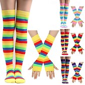 levne Příslušenství-LGBT LGBTQ Duhová Rukavice Ponožky a punčochy Dospělé Dámské Gay lesbička Pride Parade Měsíc hrdosti Plesová maškaráda Jednoduchý karnevalový kostým