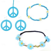 abordables Accessoires et plus-Rétro Vintage Années 1970 Disco Costume de cosplay Collier Bandeau Femmes Fille Jour des Rois Halloween Carnaval Mascarade Fête / Soirée Fête Défilé de la Fierté Adolescent Adulte Plus d&#039;accessoires