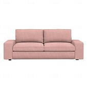 baratos Cobertura de Sofa-Capa de Sofá em Linho Sólido 2 Lugares 3 Lugares Com Estofamento de Algodão e Linho