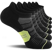 abordables calcetines de hombre-Hombre Paquete de 6 Paquetes múltiples Calcetín Calcetines hasta el Tibio Calcetines Cortos Calcetines para correr Calcetines informales Negro Blanco Color Bloque de color Deporte Diario Vacaciones