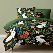 economico Set copripiumino-cartone animato fiori estivi animali tessuto spazzolato addensato letto matrimoniale copripiumino accogliente set aiuola set da 2 pezzi set da 3 pezzi peluche corto leggero e morbido