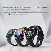 Χαμηλού Κόστους Smartwatch-QS39 Εξυπνο ρολόι 1.32 inch Έξυπνο ρολόι Bluetooth ΗΚΓ + PPG Παρακολούθηση θερμοκρασίας Βηματόμετρο Συμβατό με Android iOS Γυναικεία Άντρες Μεγάλη Αναμονή Κλήσεις Hands-Free Αδιάβροχη IP 67