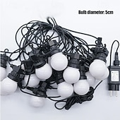 economico Plug in elettrico-luci stringa lampadina a led per esterni 5m 10m 20m luci stringa 50 100 150 led 2835 smd 1 set bianco caldo multi colore festa decorativa vacanza 100-240 v