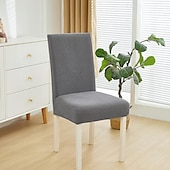 abordables Funda para silla de comedor-Funda elástica para silla de comedor, funda para silla de comedor con respaldo alto, funda para silla de hotel para banquete de boda, funda para silla de jacquard lisa, funda elástica para silla