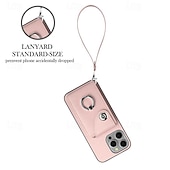 cheap iPhone Cases-Phone Case For iPhone 16 iPhone 15 Pro Max Plus iPhone 14 13 12 11 Pro Max Plus Mini SE Back Cover with Stand Holder with Wrist Strap Card Slot Retro TPU PU Leather