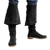 abordables Chaussures-Rétro Vintage Médiéval Renaissance Chaussures Bottes jazz plates Pirate Chevalier Viking Croisé Déguisement Homme Femmes Unisexe Pirate Mascarade Événement / Fête Mascarade Adulte Chaussures
