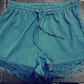economico Pantaloncini-Per donna Chino Pantaloncini Essenziale Informale Breve Vita alta Liscio Design elastico con coulisse Taglio alto Traspirabilità Morbido Media elasticità Casual / quotidiano Fine settimana Vinaccia