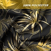 ieftine Plante tropicale-Bărbați Tropical Frunza de palmier Plante tropicale Cămașă Cămașă hawaiană Cămașă Aloha Manșon scurt Cămașă Răsfrânt Hawaiană Stațiune Casual Hawaiian Concediu Galben Albastru piscină Maro S M L