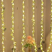 お買い得  USB電源-3m * 1m ストリングライト 100 LED 1個 温白色 マルチカラー ネットホワイト 人工植物ライト 屋内 パーティー USBパワード