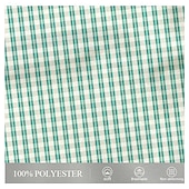 preiswerte Geometrische Muster-Herren Plaid Geometrische Muster Hemd Knopfhemd Kurzarm Vintage Hawaiianisch Resort Outdoor Täglich Hemdkragen Minzgrün