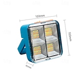 cheap Street Lights-1pc LED Portable Solar Work Light, Rechargeable Magnetic Light, Emergency Worklight with 4 Light Modes for Power Failure, Car Repair, Camping, Construction Job Site