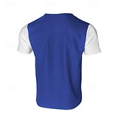 cheap Casual Henley Tee-Men&#039;s Waffle Tee Button T Shirt T Shirt Waffle Henley Shirt Short Sleeve Henley Spring &amp; Summer Color Block Fashion Designer Basic Patchwork Vacation Street Going out Black White Royal Blue Top Tee