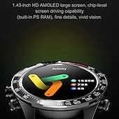 cheap Smartwatch-696 CT11 Smart Watch 1.43 inch Smartwatch Fitness Running Watch Bluetooth ECG+PPG Pedometer Call Reminder Compatible with Android iOS Women Men Hands-Free Calls Message Reminder IP 67 47mm Watch Case