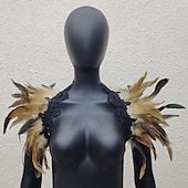 cheap Accessories and More-Punk &amp; Gothic Masquerade Shawls Feather Cape Witch Feather Women&#039;s Fantasy Walpurgis Night Halloween Carnival Masquerade Performance Party / Evening Adults&#039; Shawl