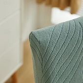abordables Funda para silla de comedor-Funda elástica para silla de comedor, funda para silla de comedor con respaldo alto, funda para silla de hotel para banquete de boda, funda para silla de jacquard lisa, funda elástica para silla