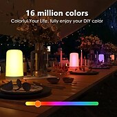 お買い得  スマートライト-1個LEDスマートRGBタッチベッドサイドテーブルランプ、ス sleekデザイン＆RGBモード、暖かい～涼しい白、調光可能＆RGB、マルチカラーのスマートナイトスタンドランプリビングルームホームオフィスギフト