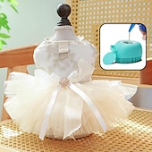 cheap Dresses-Dog Cat Dress Cute Casual Winter Breathable Soft Washable Comfortable Outdoor Casual Daily Dog Clothing for Bichon Frise Pomeranian Baby Pet Papillon Small