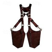 levne Domácí spotřební materiál-dvojitá taška v podpaží, vintage kožené pánské podvazky taška přes rameno outdoor crossbody kabelka na telefon s nastavitelnou kapsou na zip, univerzálně kompatibilní peněženka na obě strany