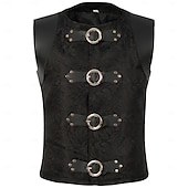 cheap Tops-Retro Vintage Medieval Renaissance Cosplay Costume Vest Ren Faire Knight Ritter Ranger Men&#039;s Viking Fantasy Halloween Carnival Masquerade Performance Casual Daily Renaissance Fair Adults&#039; Vest