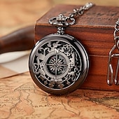 economico Accessori da campeggio-Orologio da tasca con bussola in stile vintage, attrezzatura essenziale per l&#039;alpinismo all&#039;aperto e le avventure di esplorazione