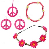 abordables Accessoires et plus-Rétro Vintage Années 1970 Disco Costume de cosplay Collier Bandeau Femmes Fille Jour des Rois Halloween Carnaval Mascarade Fête / Soirée Fête Défilé de la Fierté Adolescent Adulte Plus d&#039;accessoires