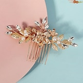 abordables Coiffure de mariage-Peignes Coiffe Casque Strass Alliage Mariage cocktail Rétro Vintage Luxe Avec Strass Perle fausse Casque Couvre-chef
