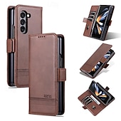 お買い得  サムスン用ケース-Samsung Galaxy Z Fold 6 Z Fold 5 Z Fold 4 Z Fold 3用の財布ケース、フルボディ保護キックスタンドカードスロット、レトロPC PUレザー