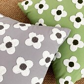 abordables Coussins tendances-1 pcs Polyester Housse de coussin, Floral Rectangulaire Carré Traditionnel Classique