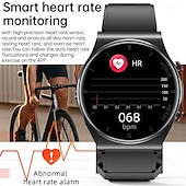 tanie Inteligentne bransoletki-696 p70 zegarek z glukometrem, inteligentny zegarek, 1,32 cala, inteligentna opaska fitness, Bluetooth, EKG + ppg, monitorowanie temperatury, krokomierz, kompatybilny z Androidem, iOS, męskie przypomnienie wiadomości, IP 67, 43 mm, koperta zegarka