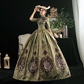 halpa Mekot-upea rouva maisel rokokoo keskiaikainen mekko juhlapuku naamiainen naisten puku musta vintage cosplay juhla naamiainen halloween