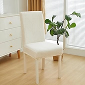 abordables Funda para silla de comedor-Funda elástica para silla de comedor, funda para silla de comedor con respaldo alto, funda para silla de hotel para banquete de boda, funda para silla de jacquard lisa, funda elástica para silla