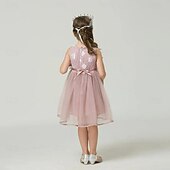 cheap Fairytale Theme Dresses-Kids Little Girls&#039; Dress Flower Swing Dress Party Birthday Daily Lace Ruffle Mesh Green White Pink Sleeveless Cute Princess Sweet Dresses Spring Summer 2-6 Years