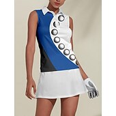 abordables Ropa de golf femenina-Mujer Camisas de polo Azul Marino Sin Mangas Camiseta Ropa de golf para damas Ropa Trajes Ropa Ropa