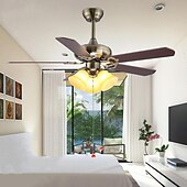 billige Lamper til takvifte-3-Light 4-Light 107 cm Enkelt design Takvifte Metall Glass Messing galvanisert Moderne Nordisk stil 110-120V 220-240V