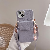 お買い得  iPhone用ケース-電話 ケース 用途 iPhone 16 iPhone 15 プロマックスプラス iPhone 14 13 12 11 Pro Max Plus Mini SE ウォレットカードケース ストラップ付き カード挿入口 耐衝撃 レトロ風 PC PUレザー
