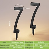 cheap Pathway Lights &amp; Lanterns-2pcs Outdoor Solar Landerscape Lighting Pathway Light Flame Shaped Lawn Light Outdoor Garden Lights for Patio Villa Park Lawn Walkway Waterproof Lighting Atmosphere Landscape Decor Light
