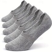 Недорогие мужские носки-Муж. 5 шт Мульти пакеты Носки Носки до щиколотки Подследники Повседневные носки Черный Белый Цвет Полотняное плетение Для занятий спортом Повседневные Отпуск Классический Средней плотности Весна Осень