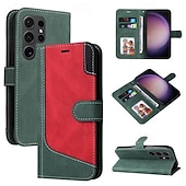 お買い得  サムスン用ケース-Samsung Galaxy S24 S23 S22 S21 S20 Ultra Plus FE A54 A34 A14 S25 Ultra用電話ケース財布型マグネット式フルボディ保護キックスタンド幾何学模様TPU PUレザー
