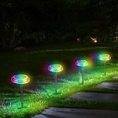 abordables Éclairages pour allées-Lampe enterrée solaire RVB aucun câblage requis éclairage automatique économie d&#039;énergie installation facile lumière LED solaire lampe de pelouse extérieure décoration d&#039;allée fournitures de jardin